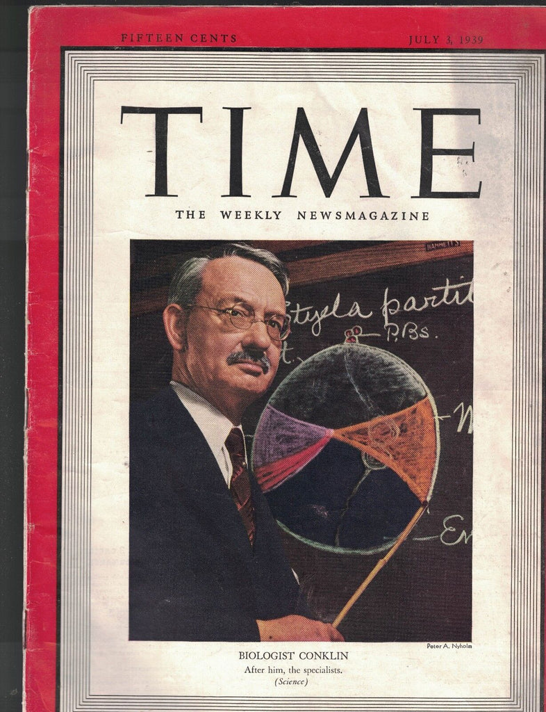 Time Magazine July 3 1939 Biologist Edwin Conklin LOU GEHRIG