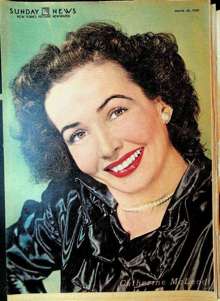 Sunday Picture News March 26 1950 Catherine McLeod Buffalo Bills Broadway Clubs