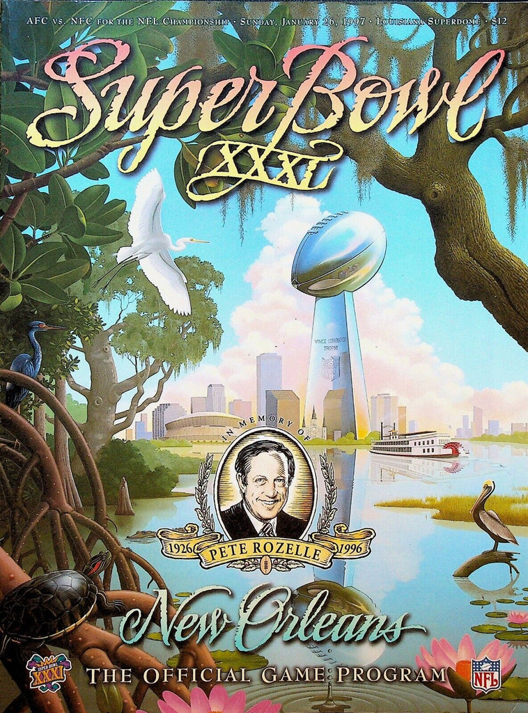 Super Bowl XXXI Program New England Patriots v Green Bay Packers 1997