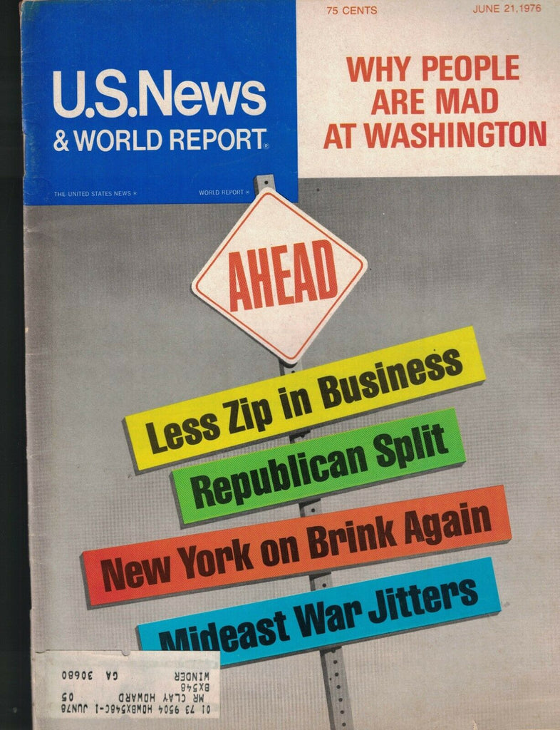 US News & World Report June 21 1976 New York City Bankruptcy Mexico Canada