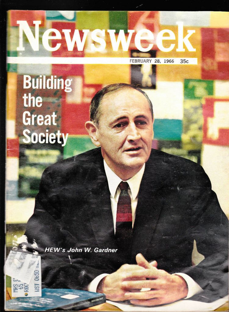 Newsweek Magazine John W Gardner Building Great Society February 28 1966