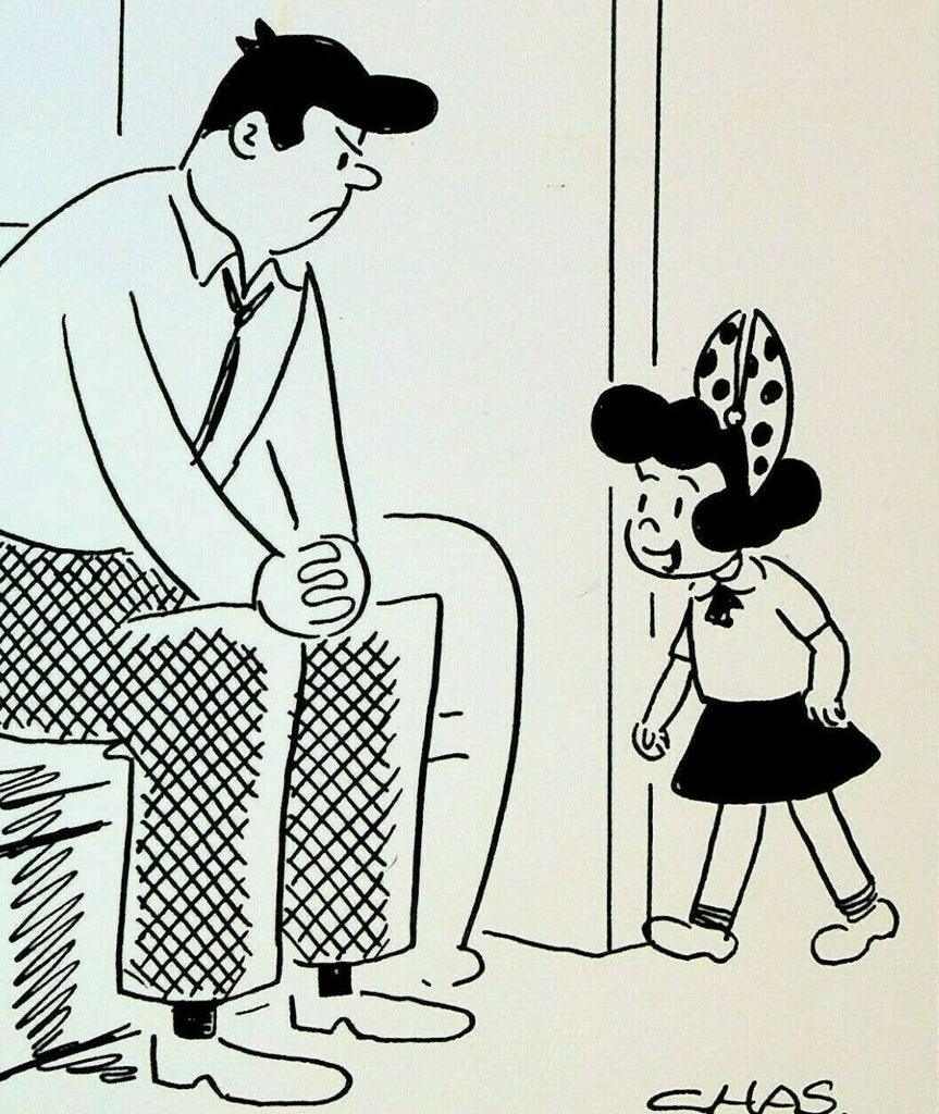 Josephine by Charles Skiles Original Art October 5 1966 Father Upset on Couch