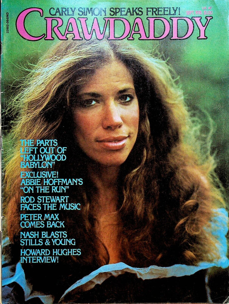 Crawdaddy Magazine September 1976 Peter Max Carly Simon Abbie Hoffman