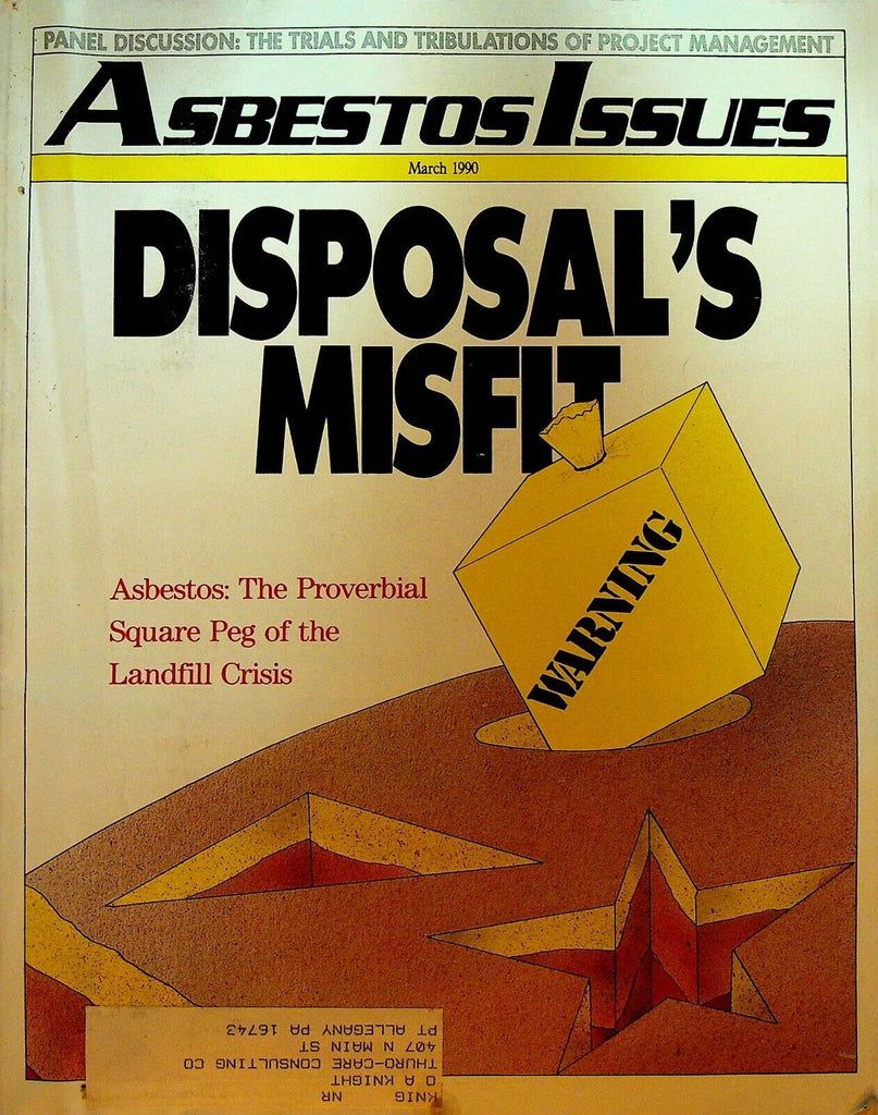 Asbestos Issues Magazine March 1990 Landfill Crisis Project Management