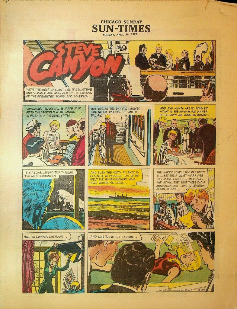 Chicago Sunday Sun-Times Comic Section April 26 1970 Steve Canyon Mary Worth