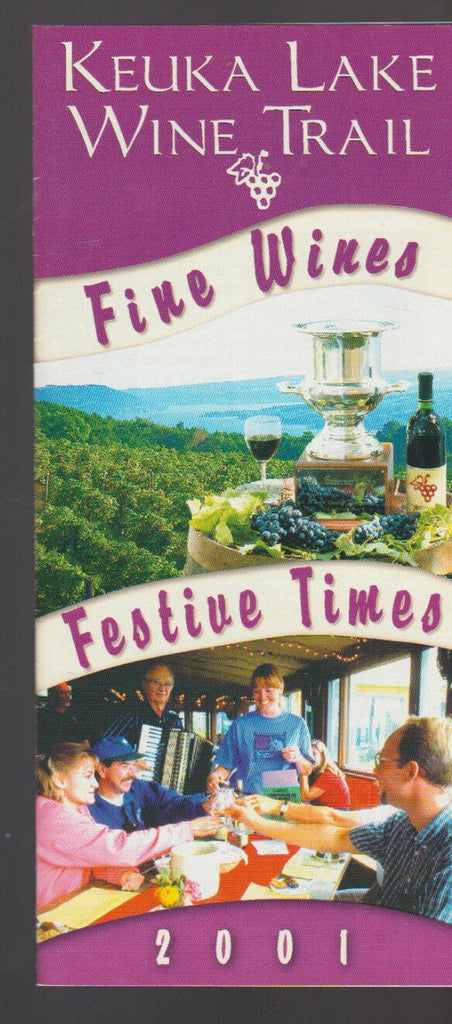 Keuka Lake Wine Trail 2001 Brochure Fine Wines Festive Times
