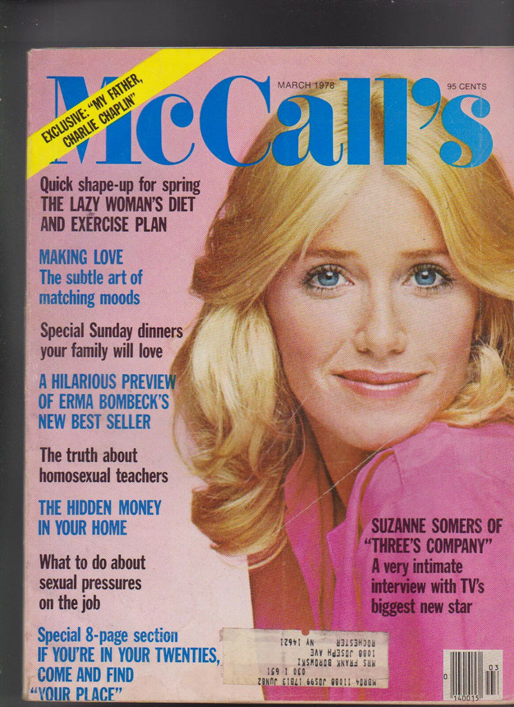 McCall's Magazine Suzanne Somers Charlie Chaplin  March 1978