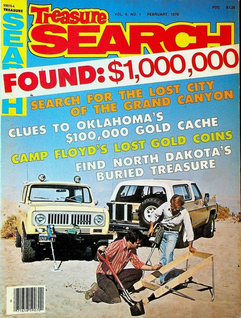 Treasure Search Magazine February 1978 Camp Floyd Grand Canyon Lost City