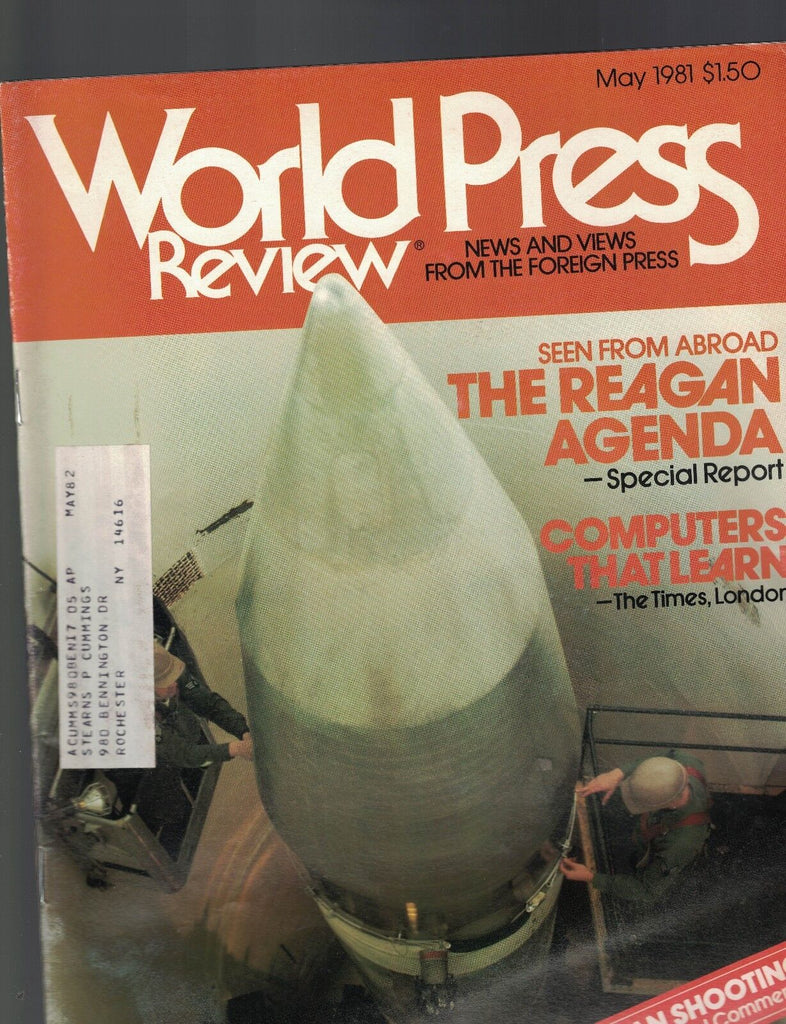 World Press Review May 1981 Ronald Reagan Shooting Computers that Learn