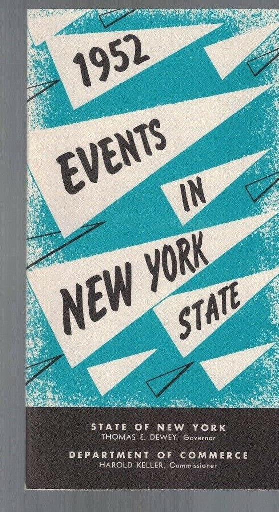 Events in New York State 1952 Pamphlet Horse Racing Soaring Flowers Yankees