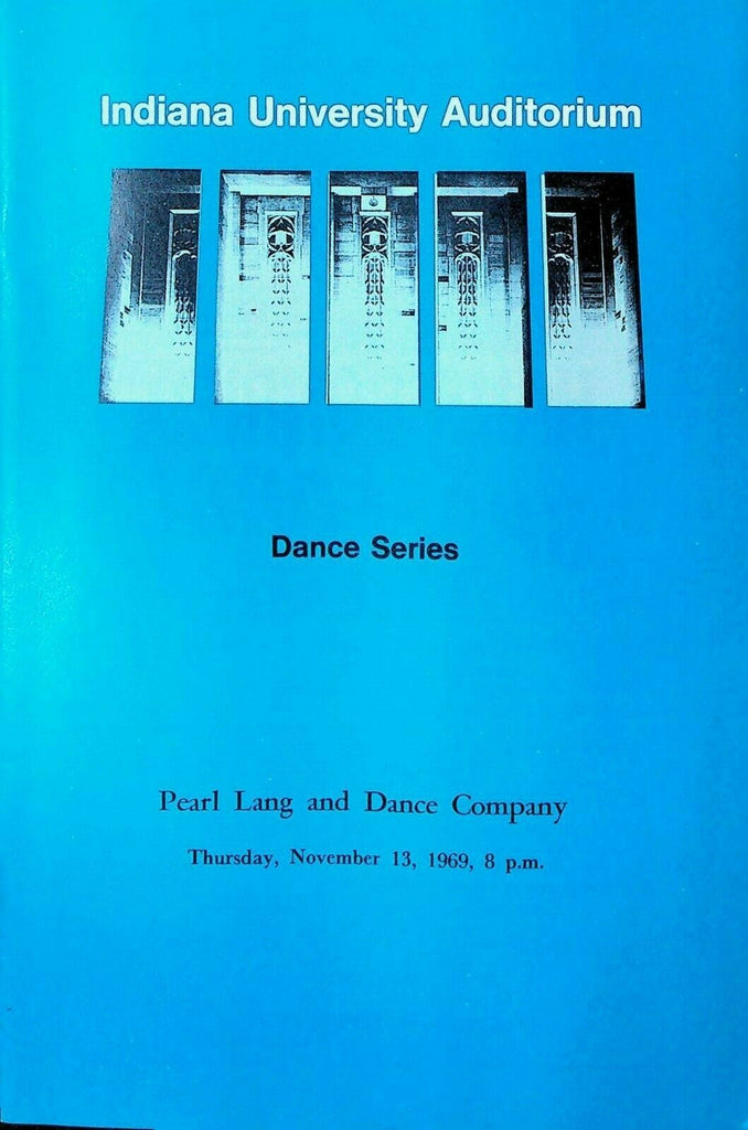 Pearl Lang & Dance Company Program November 1969 Indiana University