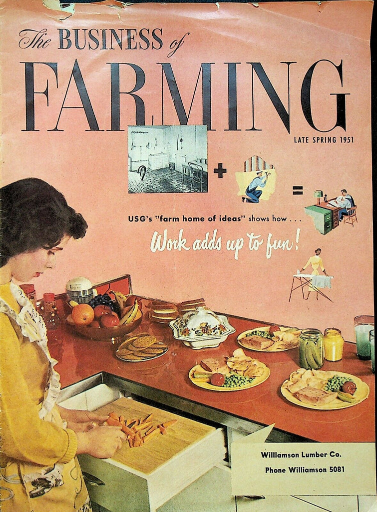 Business of Farming Magazine Late Spring 1951 Williamson Lumber Co NY
