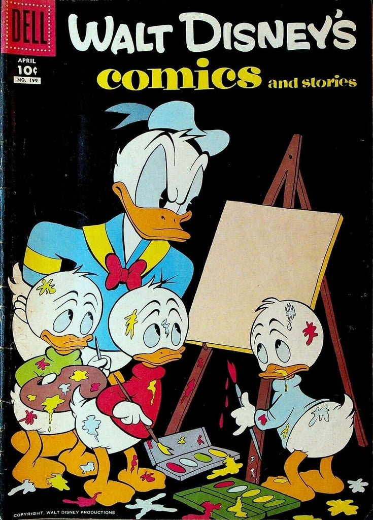 Walt Disney's Comics & Stories 199 Dell Comics 1957 Painting Donald Duck