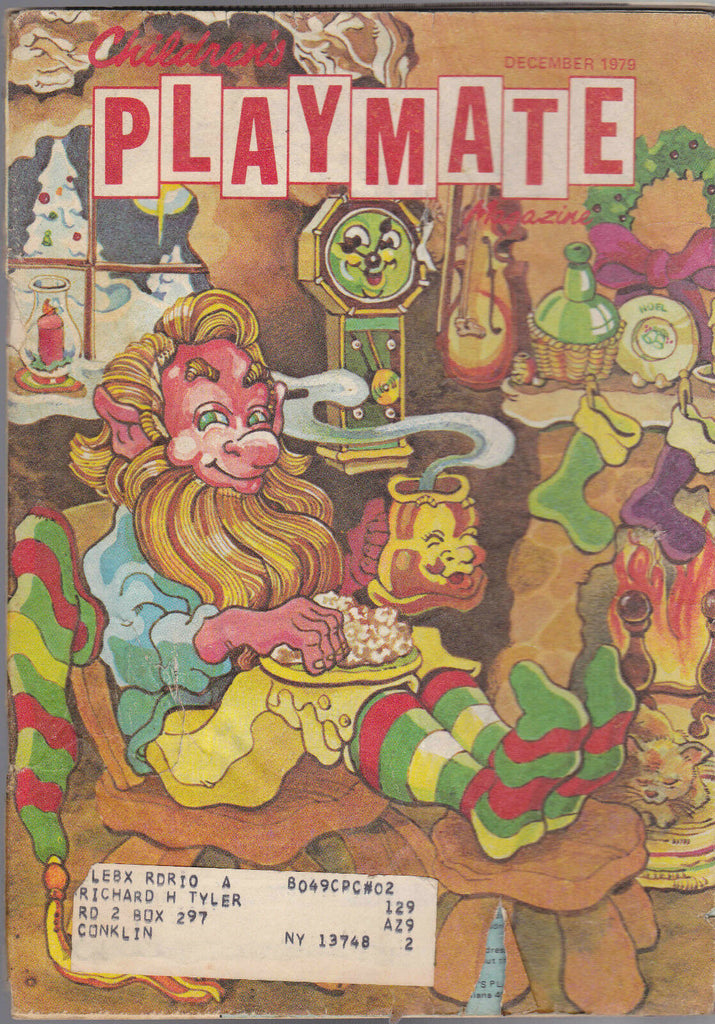 Children's Playmate Magazine Elf resting cover  December 1979
