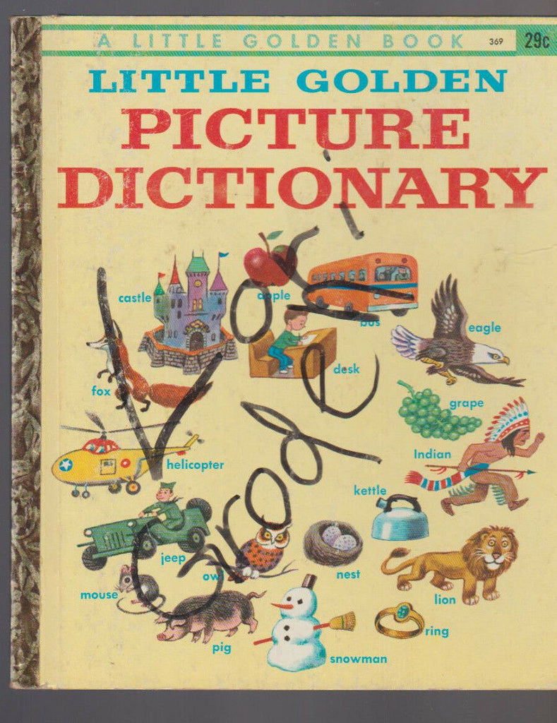 Little Golden Picture Dictionary Little Golden Book 5th Print Tibor Gergely