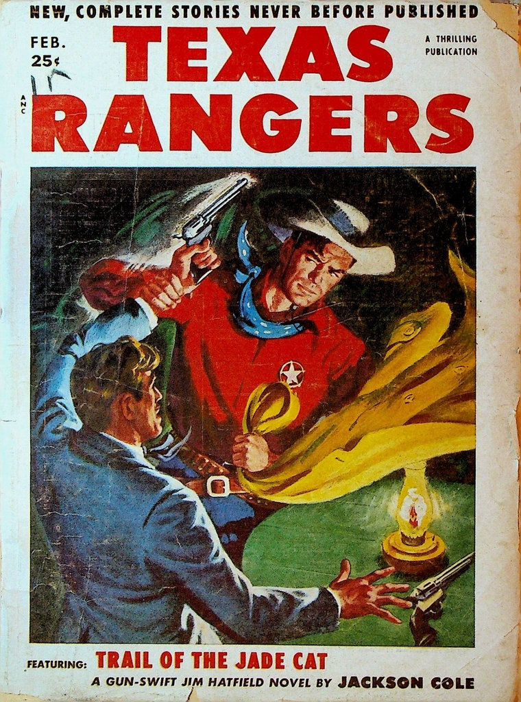 Texas Rangers Pulp February 1955 Jackson Cole Jim Hatfield Louis L'Amour