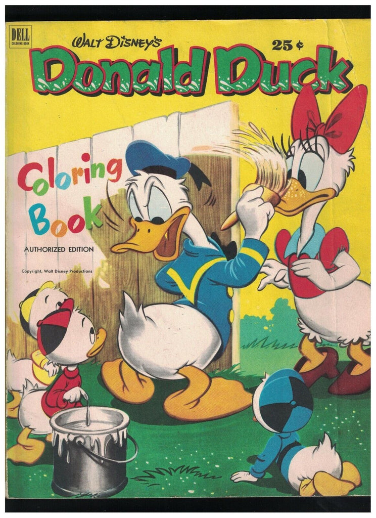 Walt Disney's Donald Duck Dell Coloring Book 1952 Authorized Edition