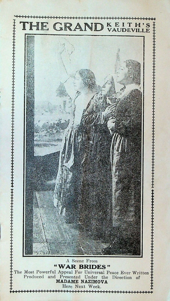 Keith's Vaudeville The Grand Program April 5 1915 Frank Fogarty Page Hack Mack