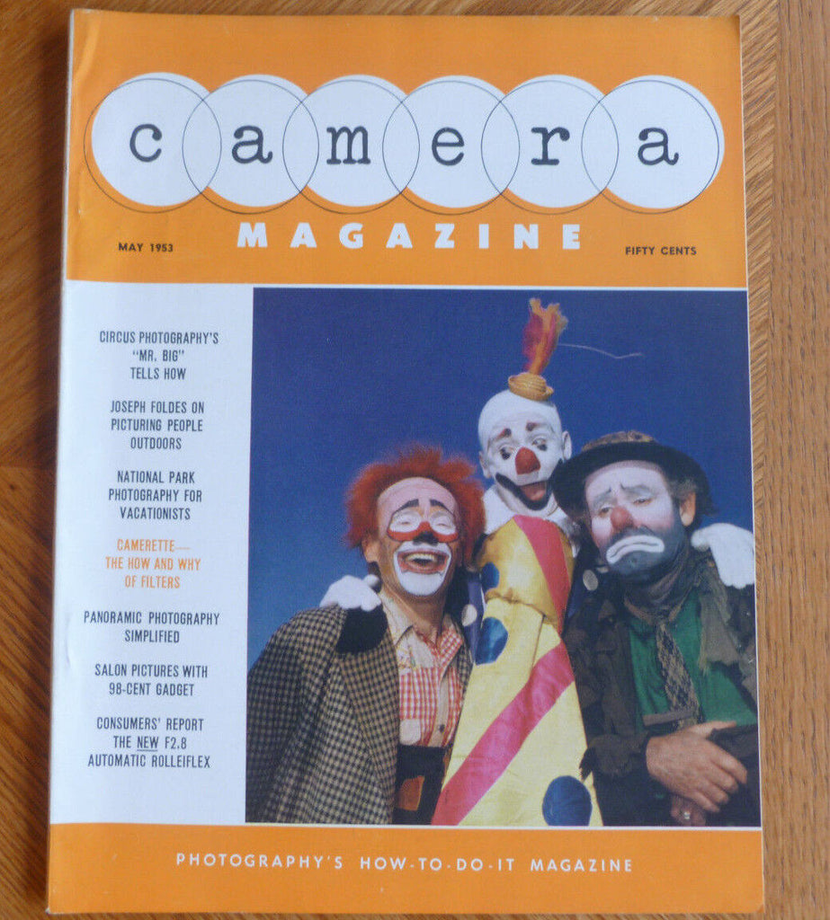 Camera Magazine Circus Clowns Cover May 1953