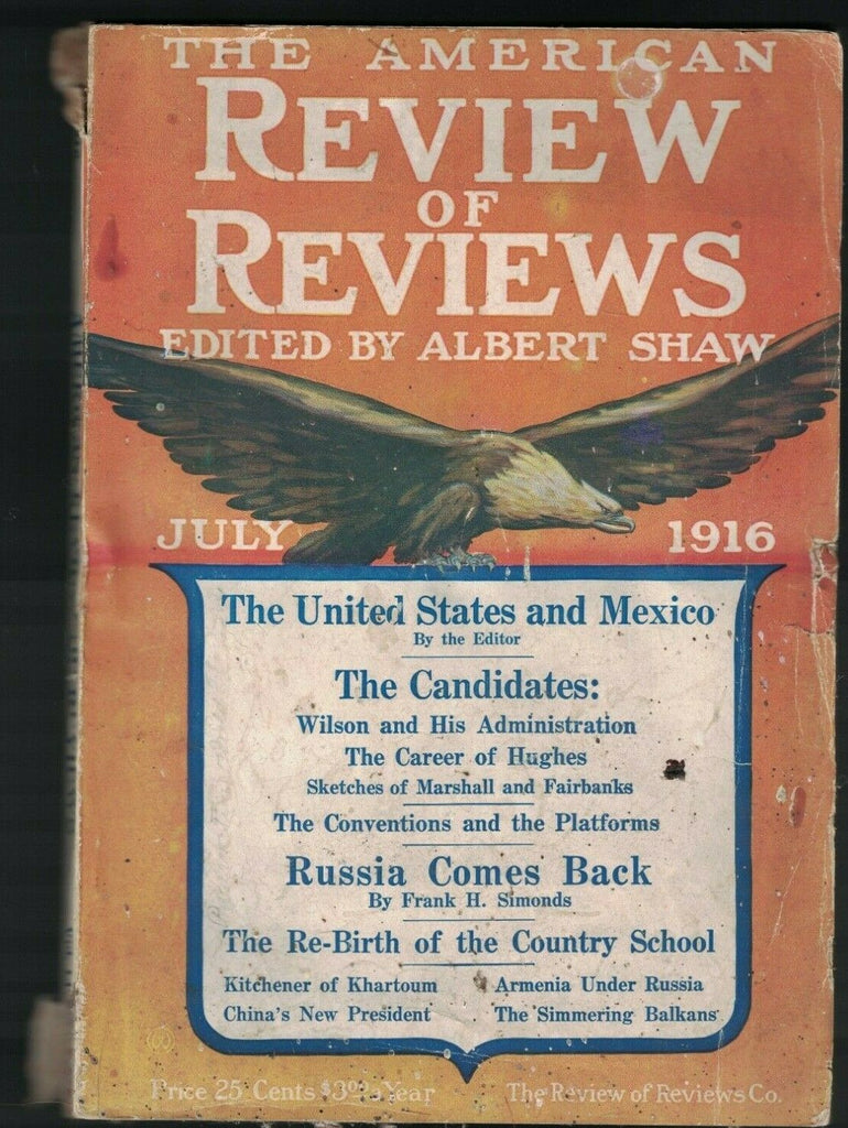 American Review of Reviews July 1916 Li Yuan-Hung China Lord Kitchener