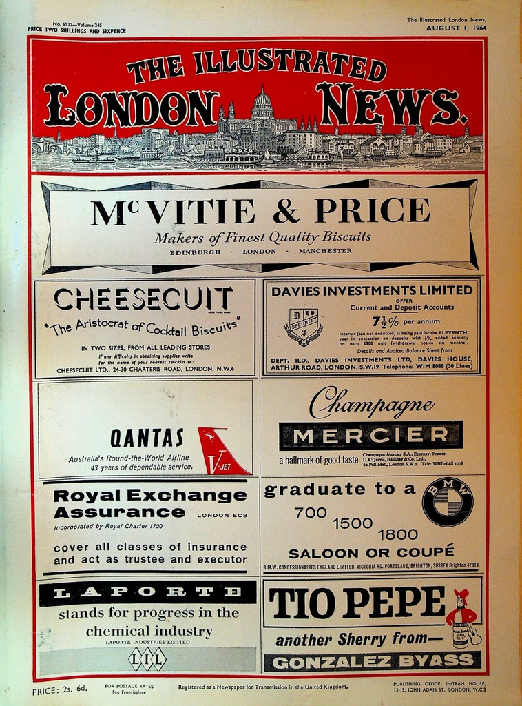 Illustrated London News August 1 1964 Harlem Riots Post Office Tower WWI