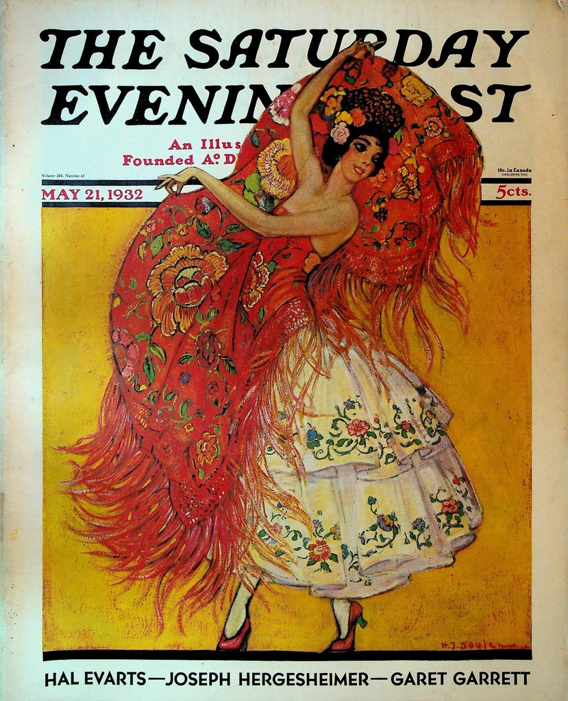 Saturday Evening Post May 21 1932 Henry Soulen Eddie Cantor Henry Knibbs