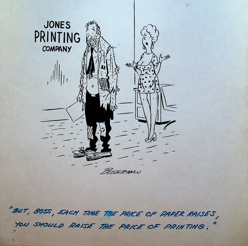 Printer Paper Printing Costs Cartoon Gag William Boserman