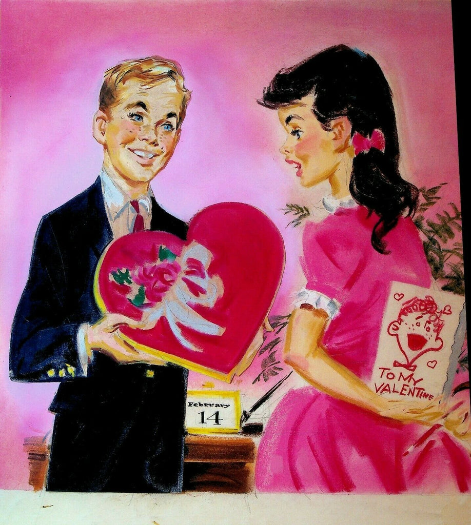 Fanny Farmer Valentine's Day Original Art Bruce Howson Vintage