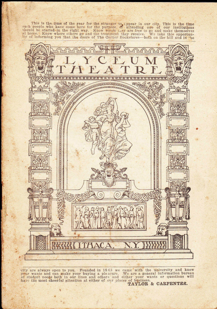 Mme Schumann-Heink Lyceum Theatre Ithaca NY Program  October 8 1907