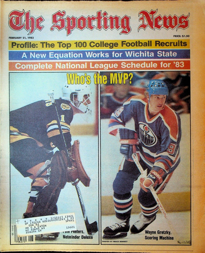 The Sporting News February 21 1983 Wayne Gretzky Pete Peeters – Papergoy