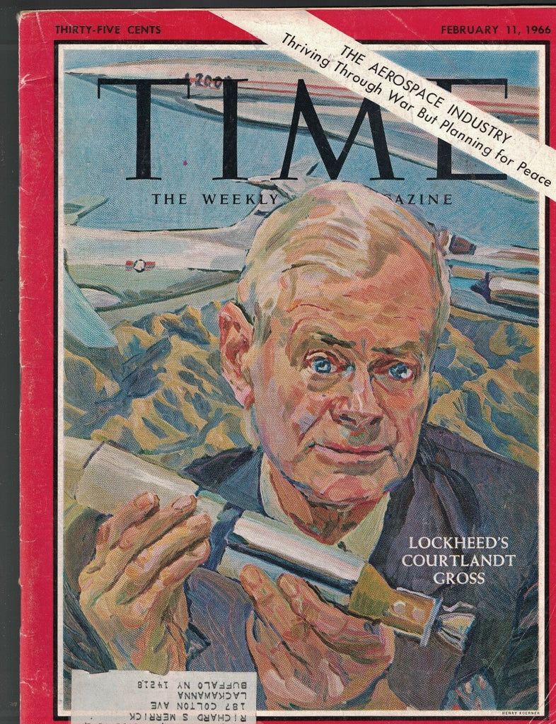 Time Magazine- Lockheed's Courtlandt Gross Aerospace Industry February  11 1966