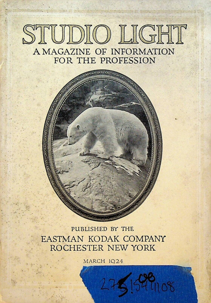 Studio Light Magazine March 1924 Information for the Profession Eastman Kodak