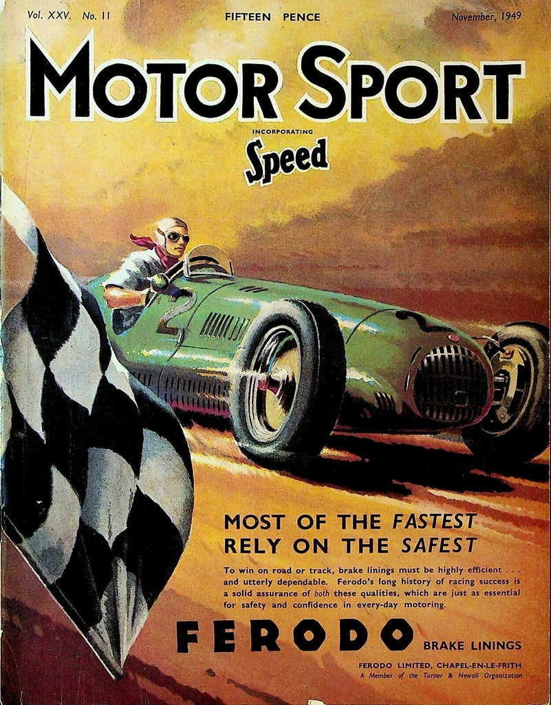 Motorsport Magazine November 1949 Weston Super Mare Keller 500 Alfa Romeo