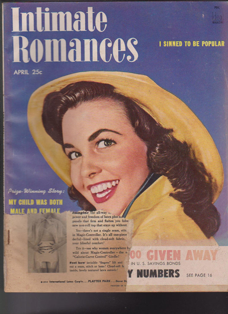 Intimate Romances April 1954 My Child was Both Male and Female