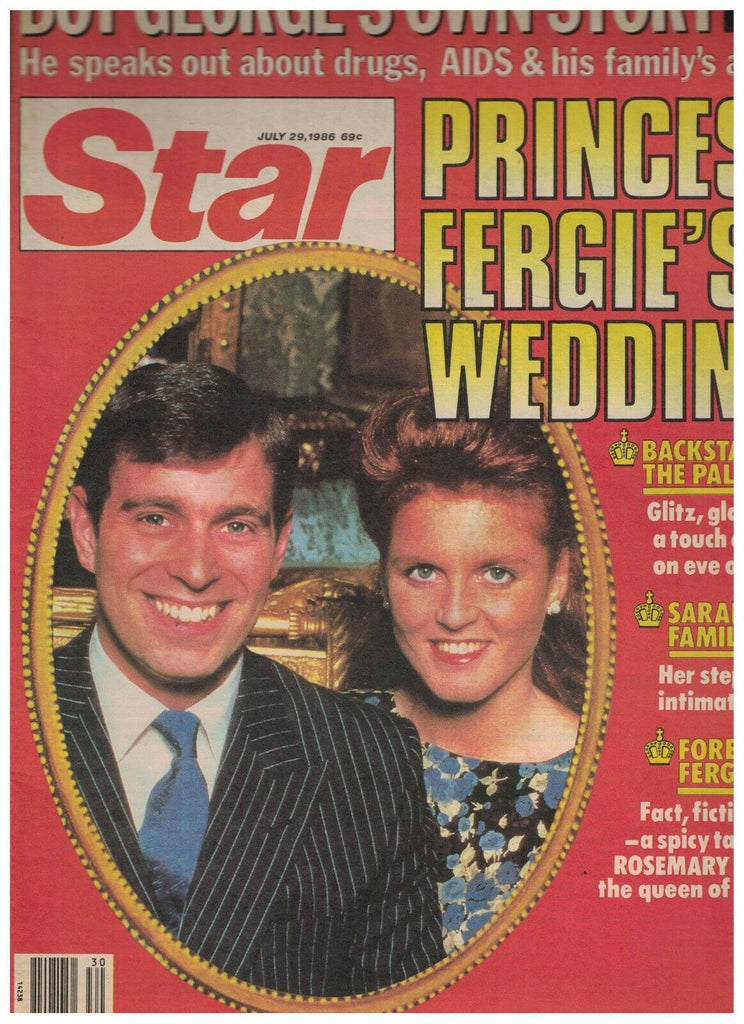 Star Magazine July 29 1986 Fergie & Prince Andrew Boy George Madonna
