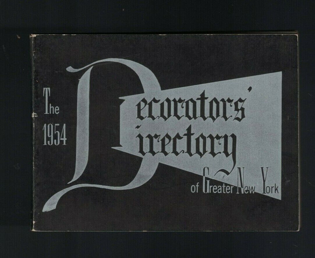 Decorator's Directory of Greater New York City 1954 Fabrics Furniture Antiques