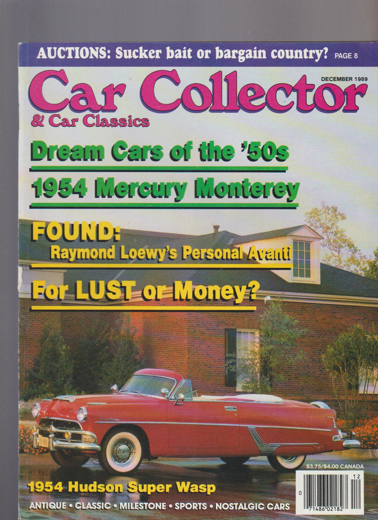 Car Collector & Car Classics December 1989 Mercury Monterey Hudson Super Wasp