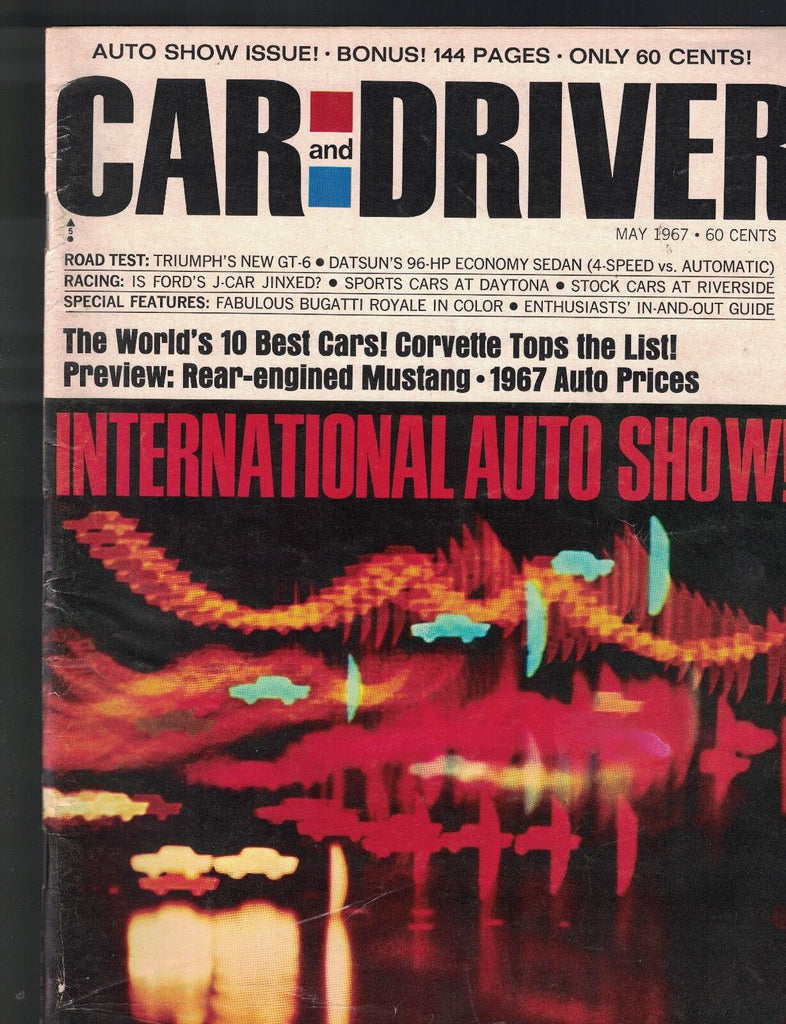 Car and Driver Magazine May 1967 Corvette Mustang Triumph Datsun