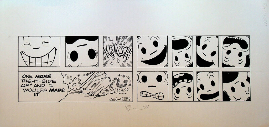 Nancy Original Comic Strip Art February 4 2009 Guy Gilchrist Somersaults