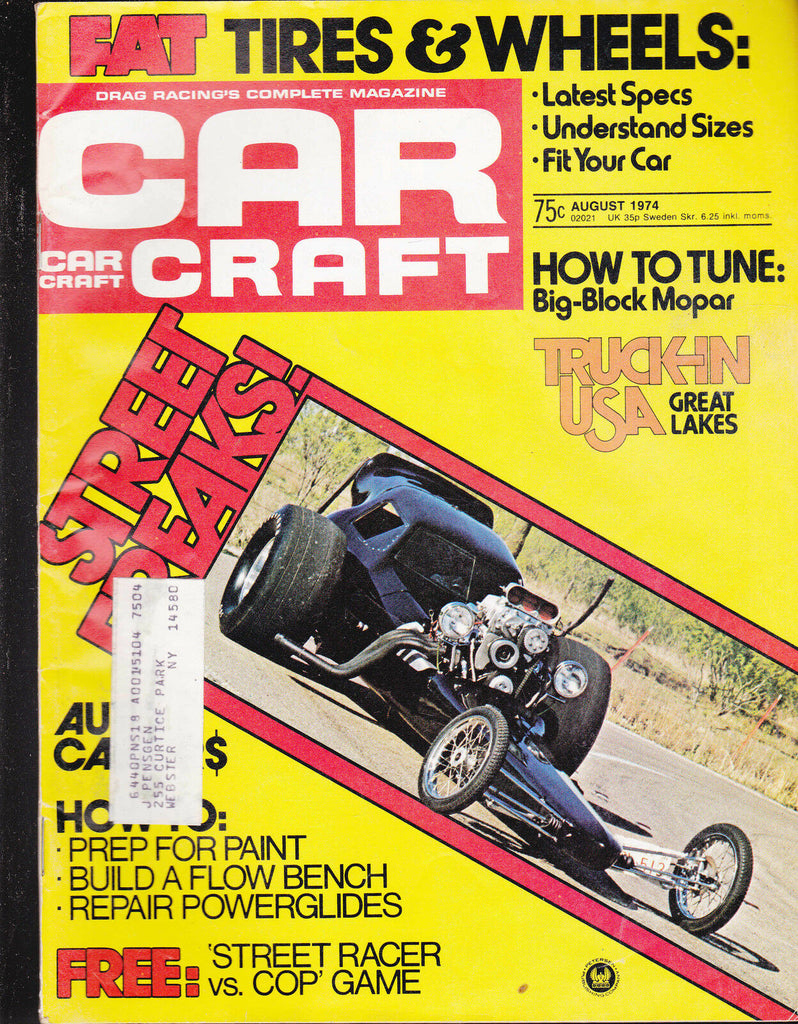 Car Craft Magazine Truck-In USA Great Lakes August 1974  FREE US S/H