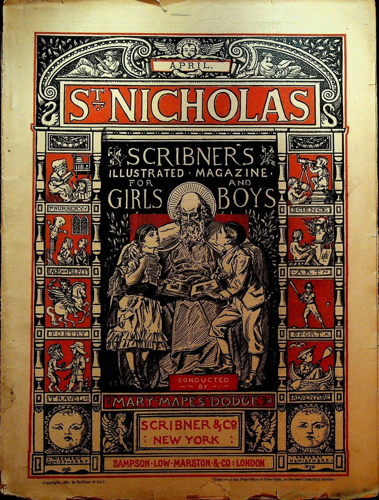 St Nicholas Magazine April 1880 Louisa May Alcott Jack & Jill Serial