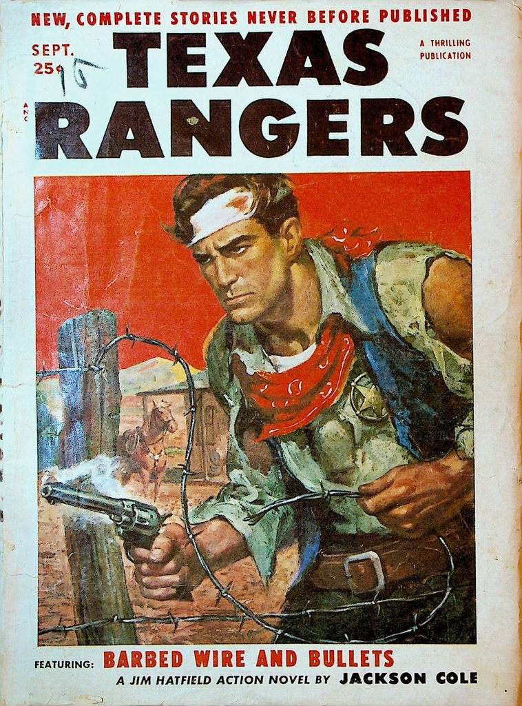 Texas Rangers Pulp September 1954 Jackson Cole Jim Hatfield Talmage Powell