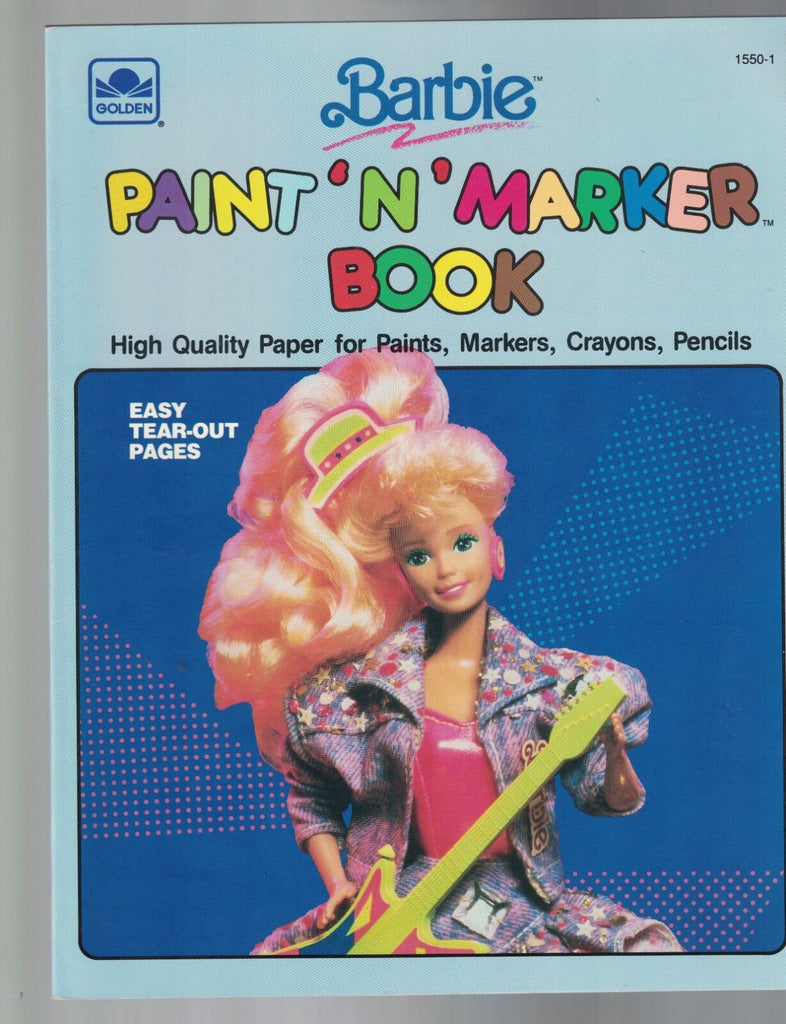 Barbie Paint n Marker Book 1550-1 Golden 1990