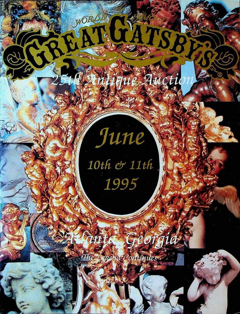 Great Gatsby's Antique Auction June 1995 Paintings Mantels Chandeliers