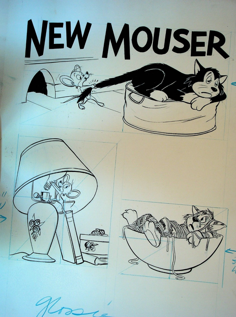 Paul Terry's Mighty Mouse 71 Original Comic Art 1956 Pines Little Roquefort