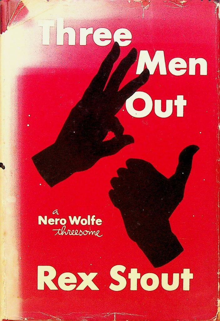 Three Men Out by Rex Stout Nero Wolfe First Edition HC DJ 1954