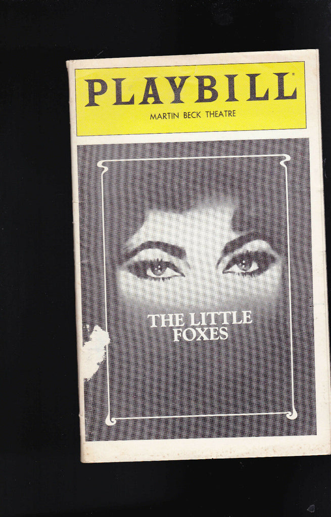 Little Foxes Playbill July 1981 Maureen Stapleton Elizabeth Taylor