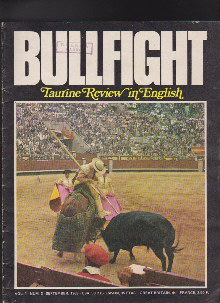 Bullfight Taurine Review in English #2 September 1968 Miguelin