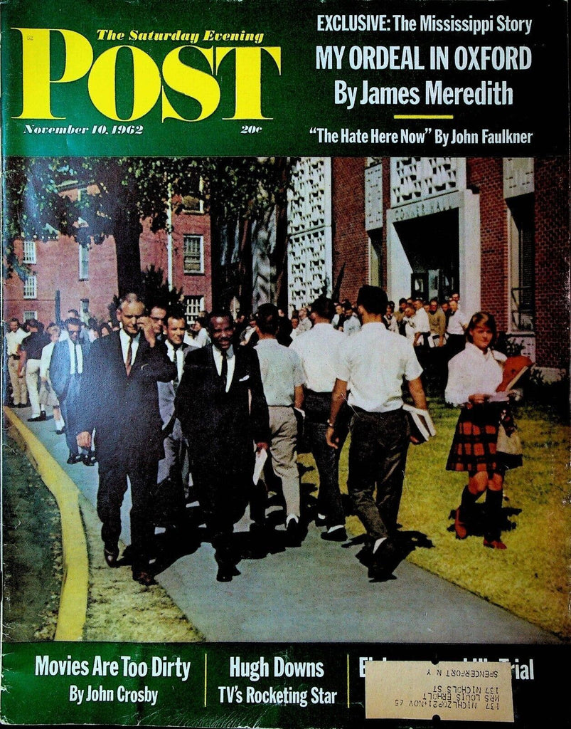Saturday Evening Post November 10 1962 Civil Rights Mississippi James Meredith