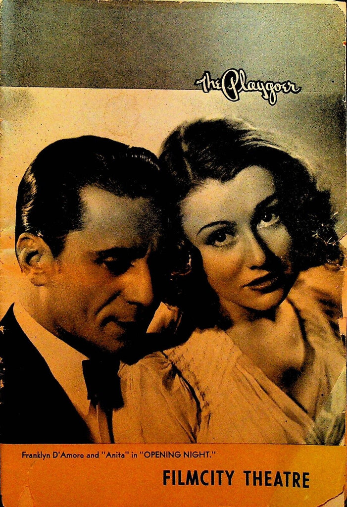 Opening Night Playgoer October 1945 Eddie Rio World Stage Premiere